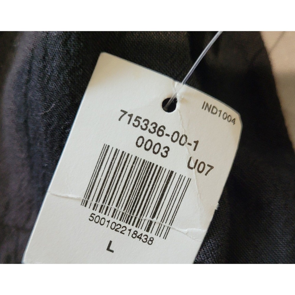 Old Navy Womens SZ Lg. Black V neck, Boho Peasant babydoll style top, lg. Sleeve - Picture 7 of 12